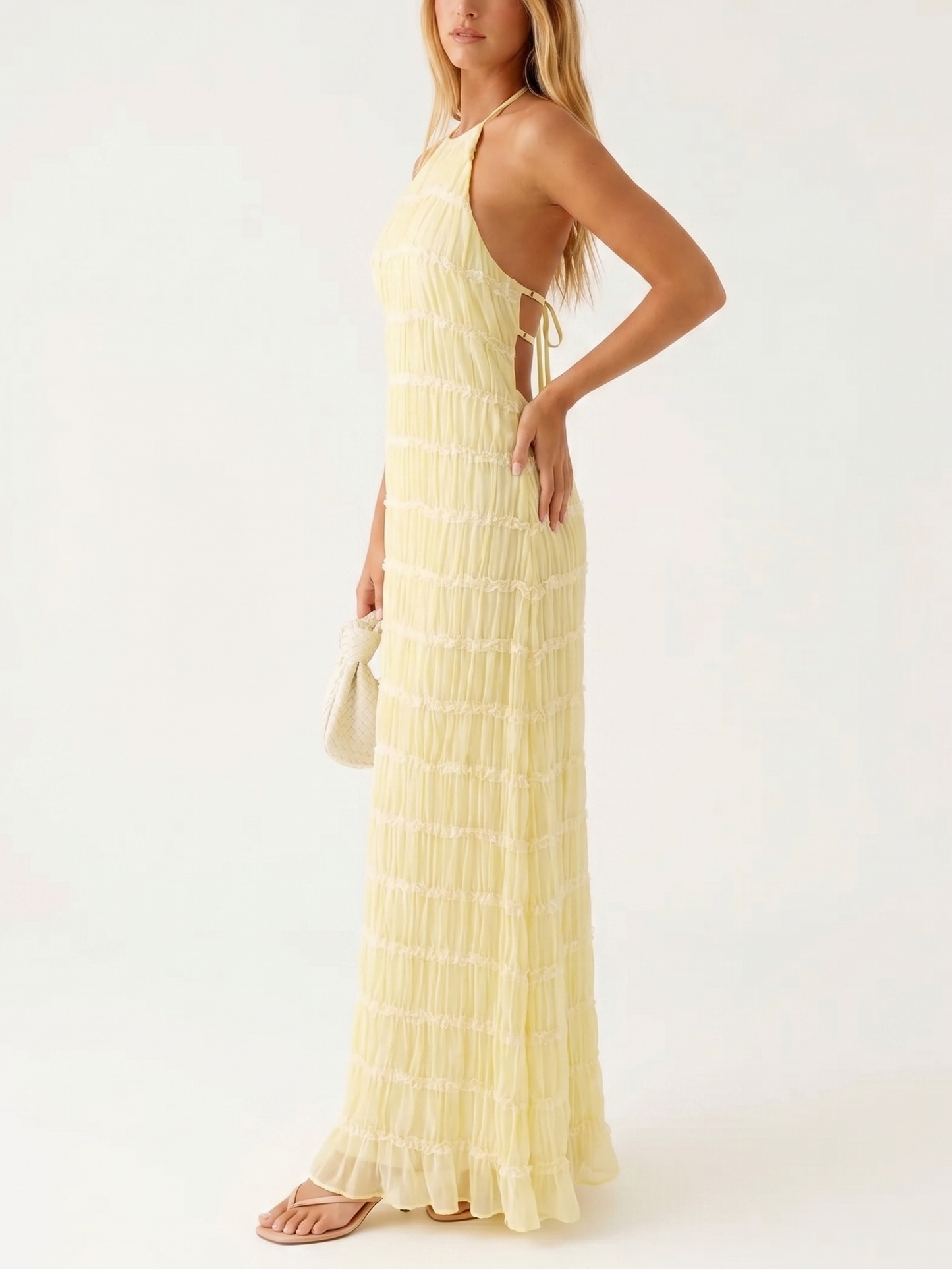 Maite - Vestido Maxi Elegante de Verano con Cuello Halter