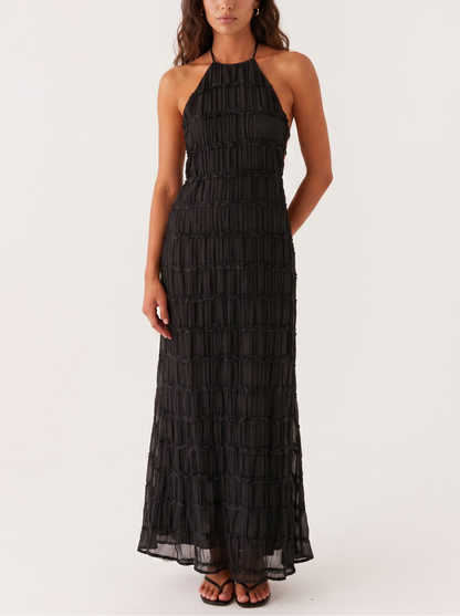 Maite - Vestido Maxi Elegante de Verano con Cuello Halter