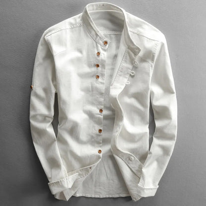 Daren - Camisa minimalista con cuello japonés