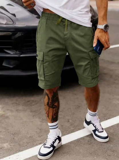 Ismael - Shorts cargo con múltiples bolsillos