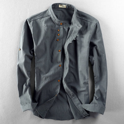 Daren - Camisa minimalista con cuello japonés