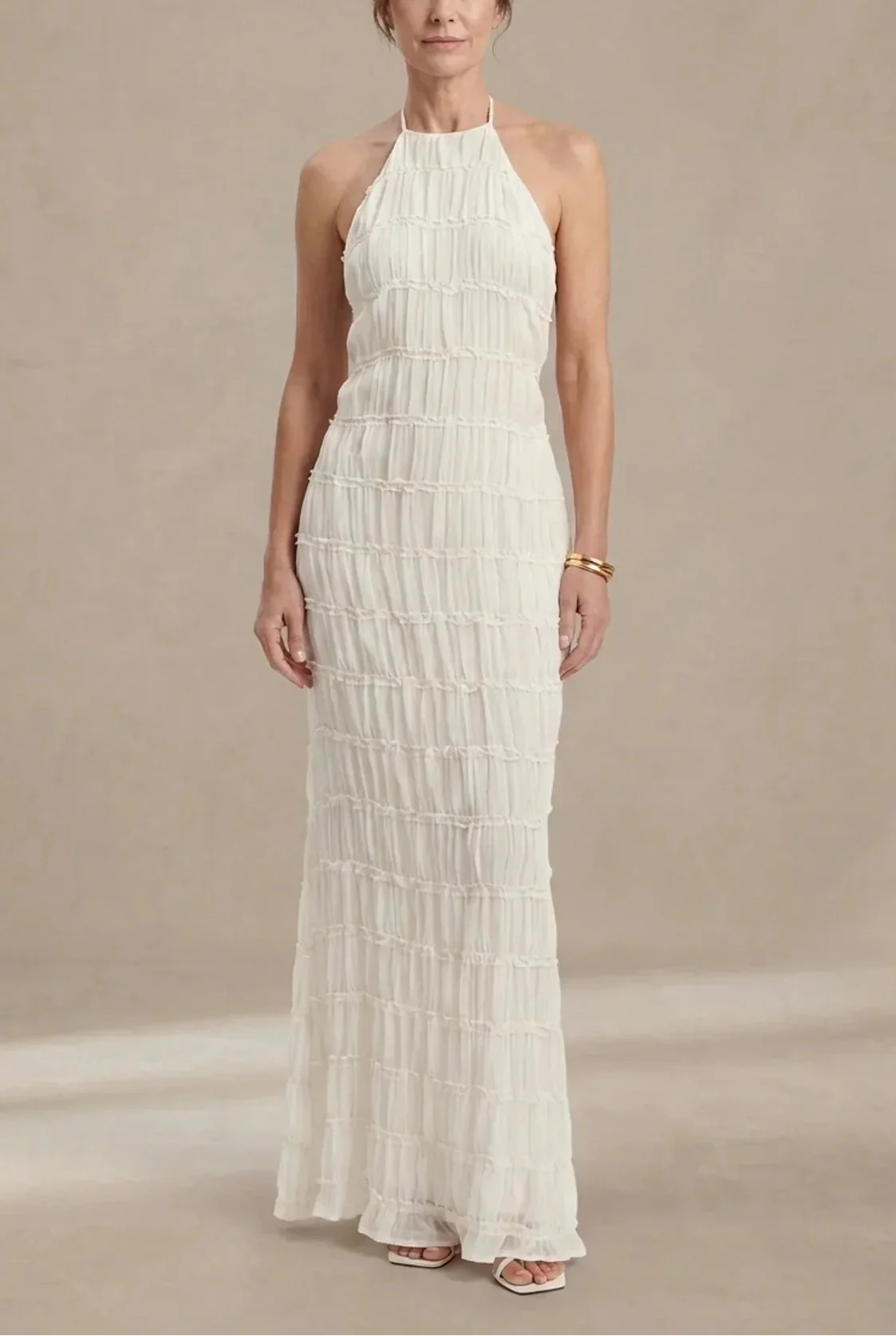 Maite - Vestido Maxi Elegante de Verano con Cuello Halter